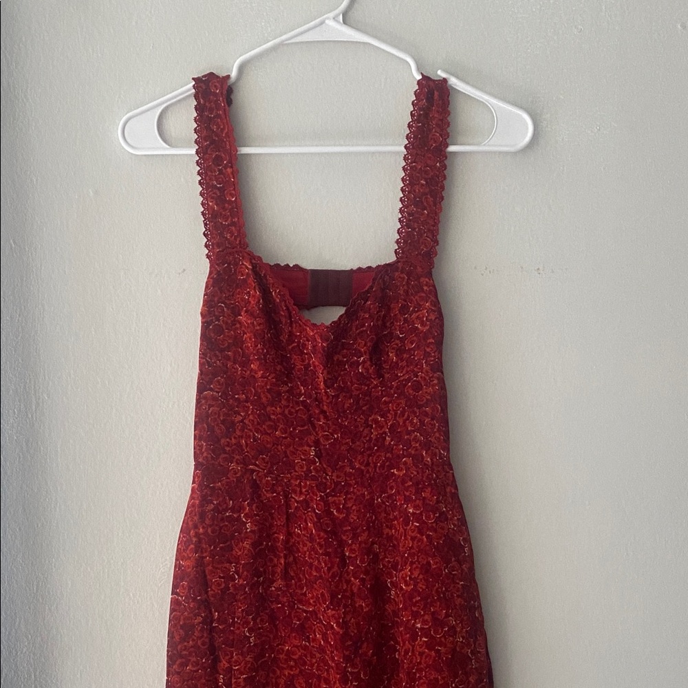 Lela Dress Reformation Red Floral Dress - Picture 4 of 5